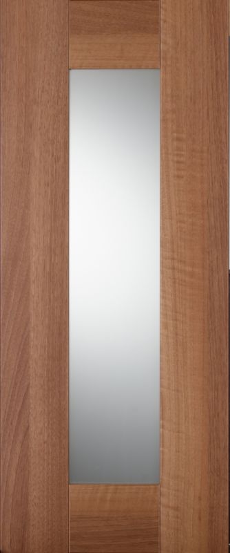 Cooke and Lewis Walnut Style Shaker Pack F Glazed Door 300mm