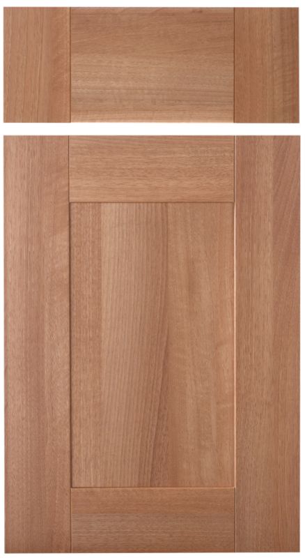 Cooke and Lewis Kitchens Cooke and Lewis Walnut Style Shaker Pack P Drawerline Door and Drawer Front 400mm