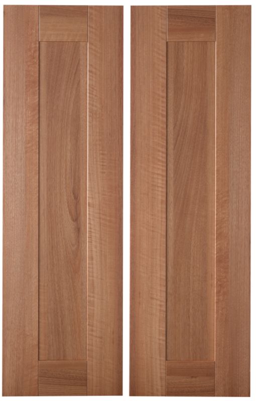 Cooke and Lewis Walnut Style Shaker Pack V Larder Doors x 2 300mm