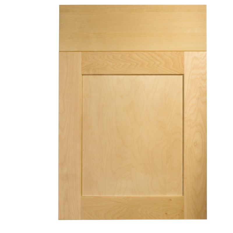 Cooke and Lewis Kitchens Cooke and Lewis Birch Veneer Shaker Pack Q Drawerline Door and Drawer Front 500mm
