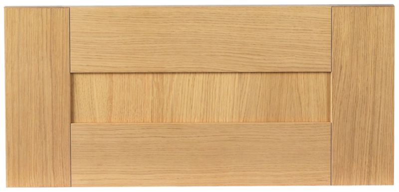 Cooke and Lewis Oak Veneer Shaker Pack D Bridging Door 600mm