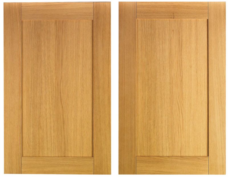 Cooke and Lewis Kitchens Cooke and Lewis Oak Veneer Shaker Pack E Larder Doors x 2 600mm