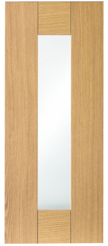 Cooke and Lewis Kitchens Cooke and Lewis Oak Veneer Shaker Pack F Glazed Door 300mm