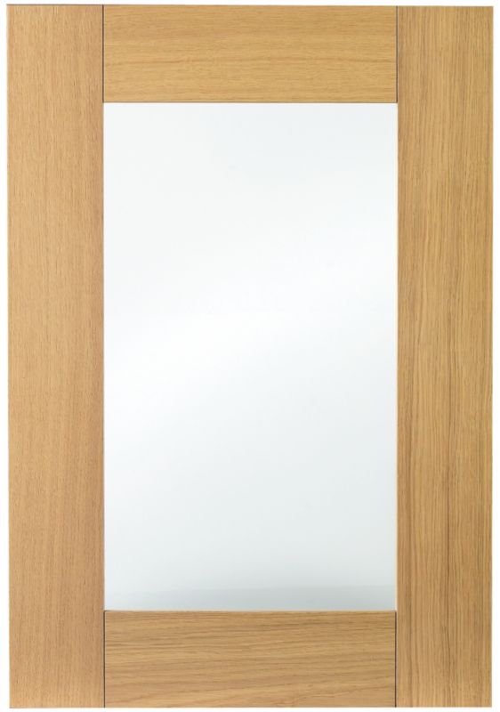 Cooke and Lewis Oak Veneer Shaker Pack G Glazed Door 500mm