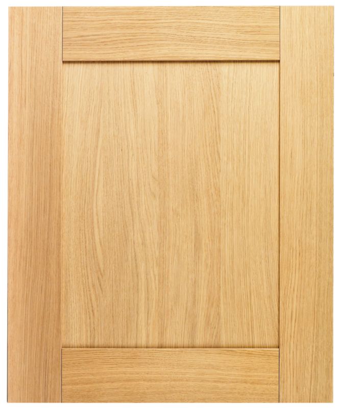 Cooke and Lewis Oak Veneer Shaker Pack I Integrated Appliance Door 600mm