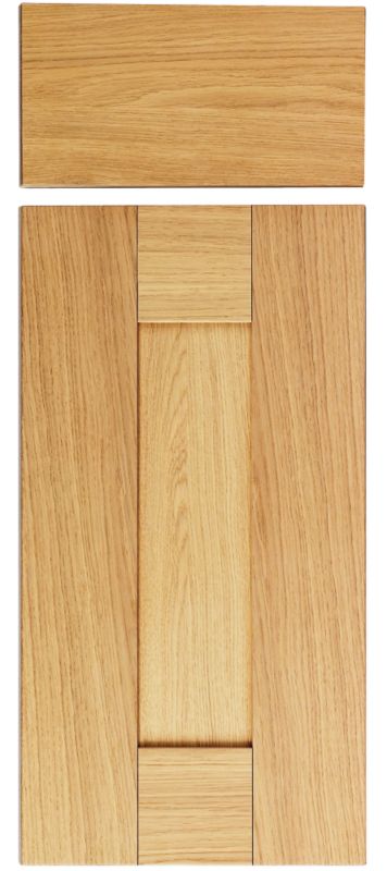 Cooke and Lewis Kitchens Cooke and Lewis Oak Veneer Shaker Pack M Drawerline Door and Drawer Front 300mm