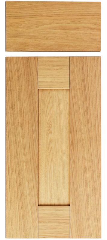 Cooke and Lewis Oak Veneer Shaker Pack M Drawerline Door and Drawer Front 300mm