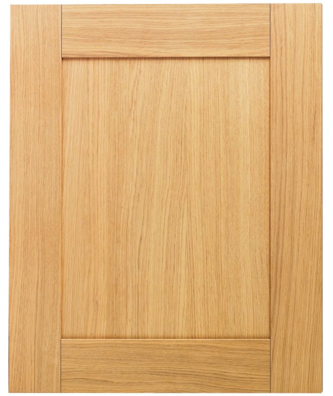 Cooke and Lewis Kitchens Cooke and Lewis Oak Veneer Shaker Pack R Standard Door 600mm