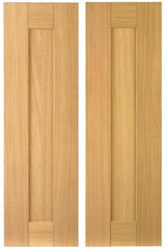 Cooke and Lewis Kitchens Cooke and Lewis Oak Veneer Shaker Pack V Larder Doors x 2 300mm