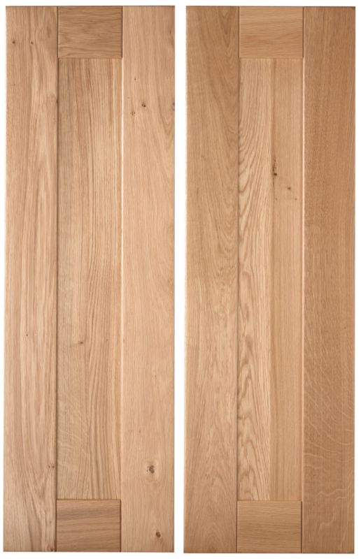 Cooke and Lewis Solid Oak Pack V Larder Doors x 2 300mm