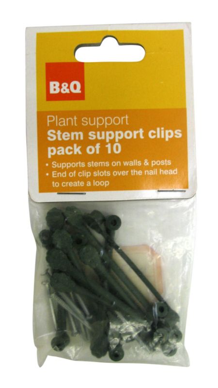 B&Q Stem Support Clips Pack Of 10