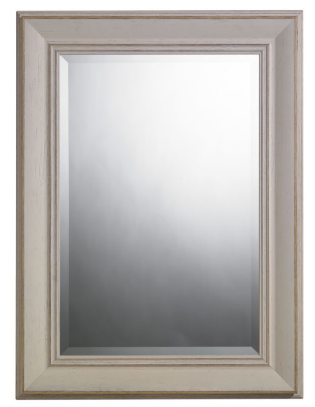 Colours by BandQ Bevelled Vintage Mirror Distressed Cream Effect