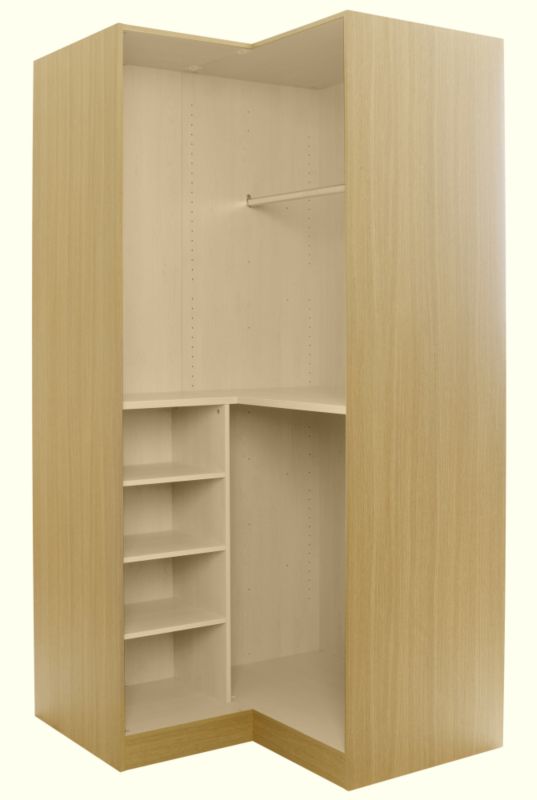 Corner Wardrobe Cabinet Ferrara Oak Style
