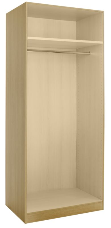 Double Wardrobe Linen Cabinet Ferrara Oak Style