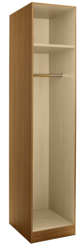 single Wardrobe Cabinet Walnut Style