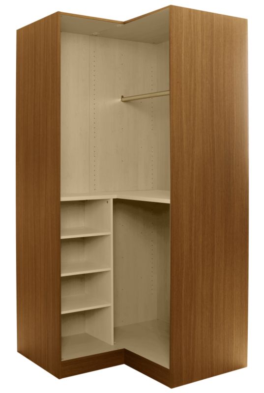 Cooke and Lewis Corner Wardrobe Cabinet Walnut