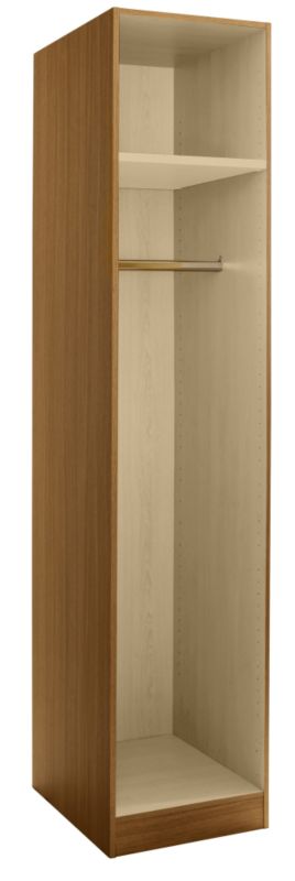 Single Combi Wardrobe Cabinet Walnut Style