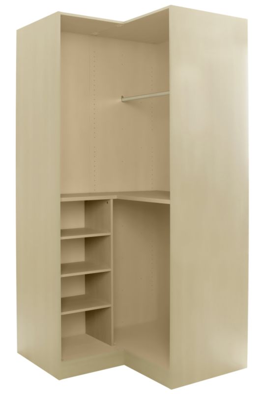 Corner Wardrobe Cabinet Cream Style