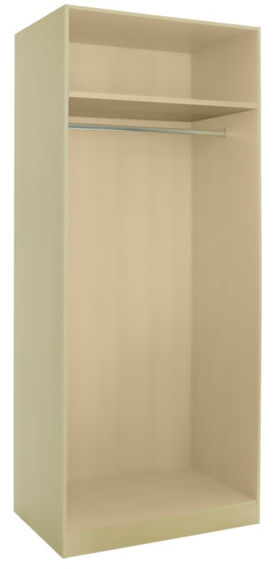 Double Wardrobe Linen Cabinet Cream