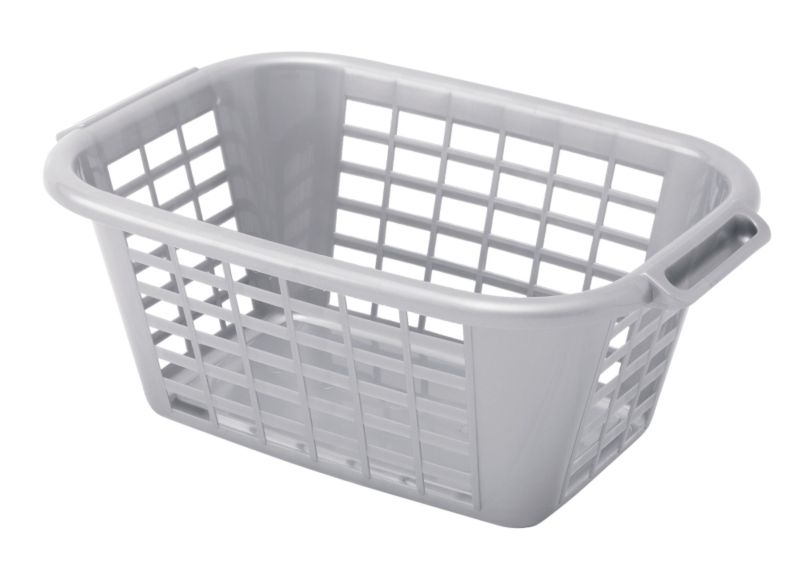 B&Q Laundry Basket Metallic Effect