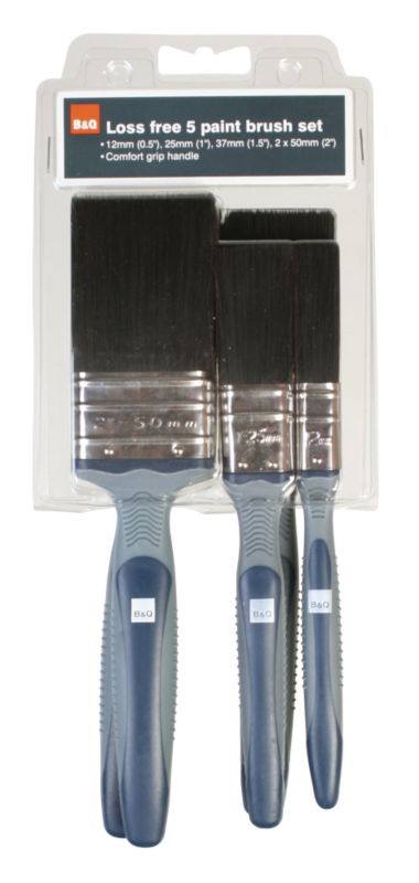 B&Q Comfort Grip Loss Free 5 Brush Set