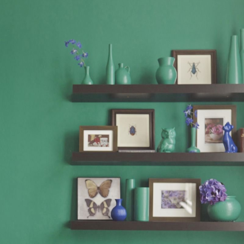 BandQ Floating Shelf Kit Ebony Effect