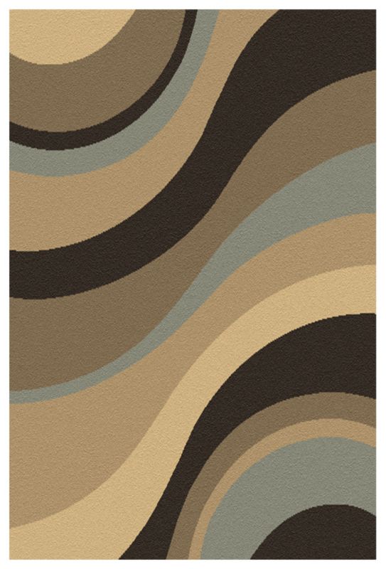 Colours Waves Rug Blue/Beige (W)120 x (L)170cm