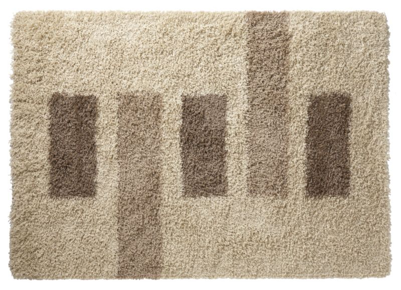 Colours Rectangles Rug Beige (W)120 x (L)170cm