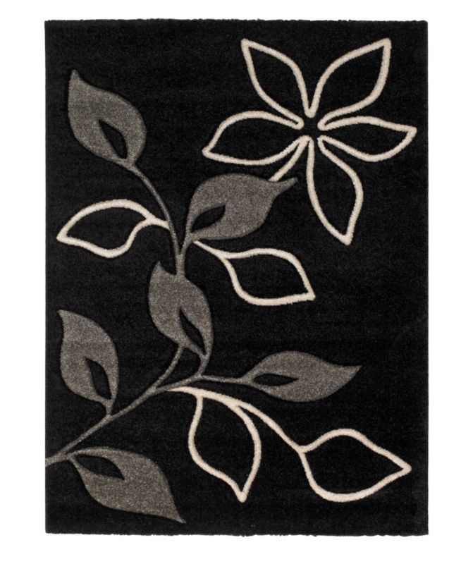 Colours Floral Sprigs Rug Brown (W)120 x (L)170cm