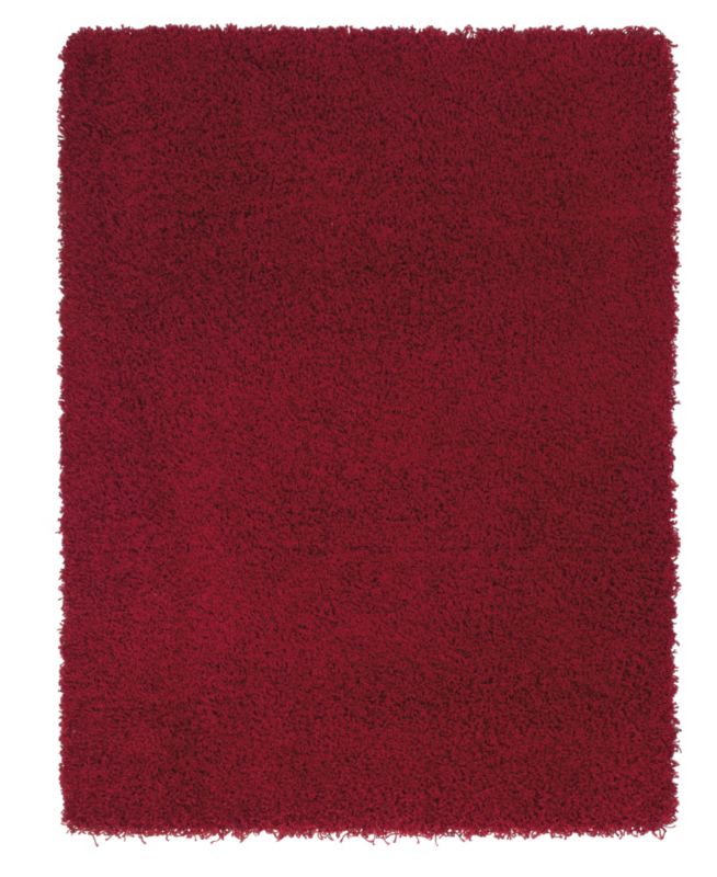 Colours Rikardo Shaggy Rug Ruby (W)120 x (L)160cm