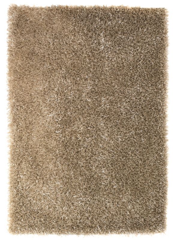 Colours Shaggy Metallic Rug Silver (W)120 x (L)180cm