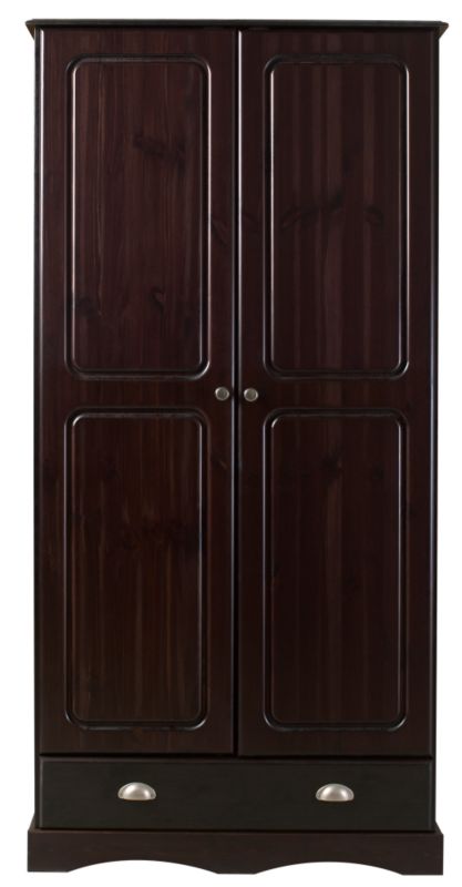 2 Door 1 Drawer Wardrobe Pine (H)1801 x