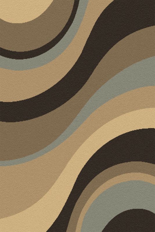 Colours Waves Rug Blue/Beige (W)80 x (L)150cm