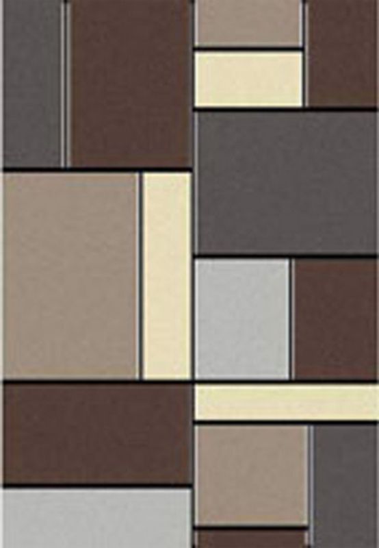 Colours Patchwork Rug Beige/Brown (W)160 x (L)230cm