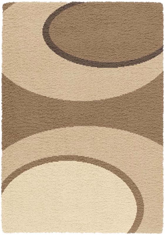 Colours Shaggy Swirls Rug Beige (W)160 x (L)230cm