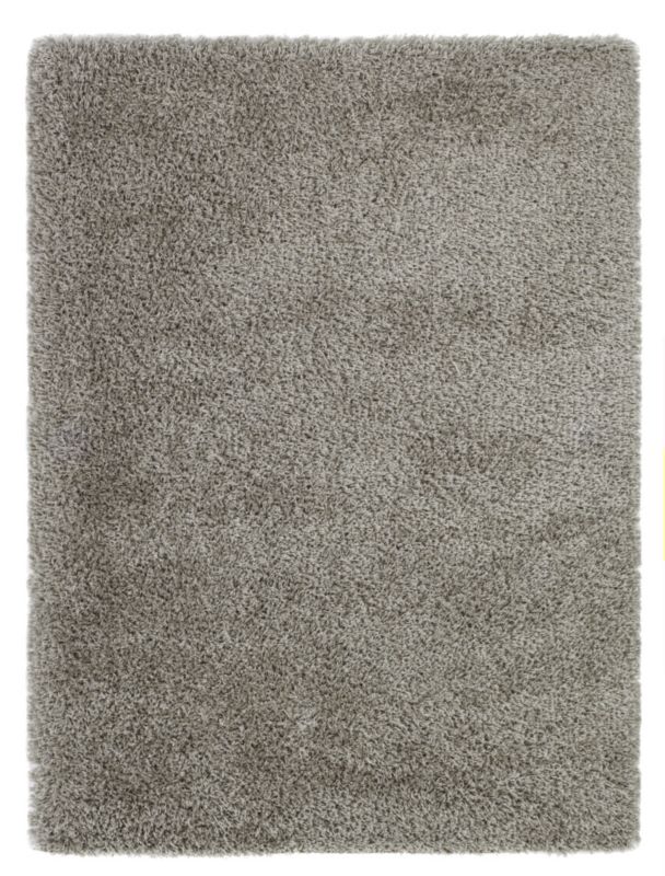 Colours Adrienne Soft Shaggy Rug Silver (W)60 x (L)110cm