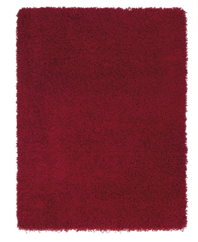 Colours Rikardo Shaggy Rug Ruby (W)60 x (L)110cm