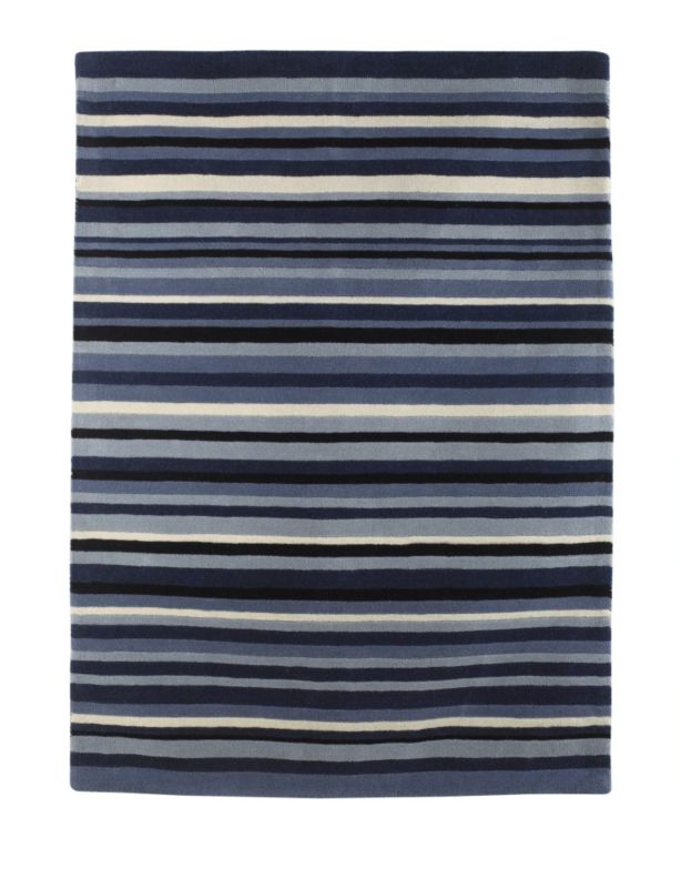 Colours Stripes Rug Blue/White (W)160 x (L)230cm