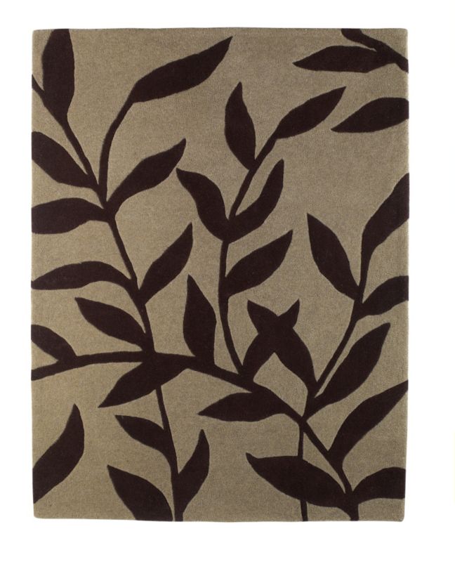 Colours Leafy Sprigs Rug Plum/Beige (W)80 x (L)150cm