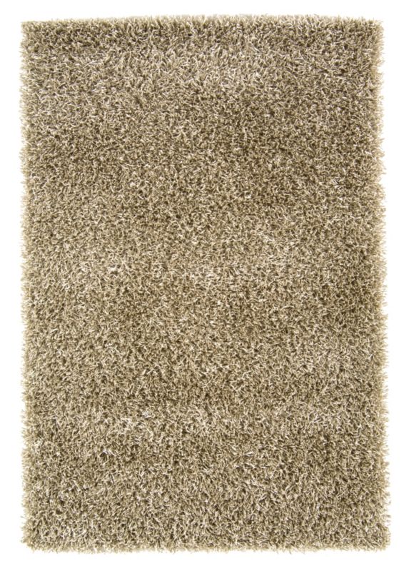 Colours Shaggy Metallic Rug Silver (W)70 x (L)140cm