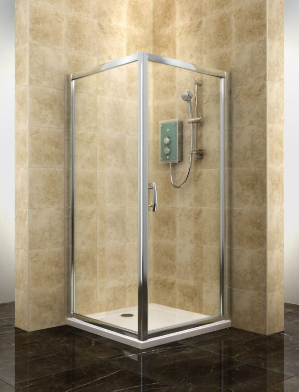 Cooke & Lewis Deluvio Pivot Door Shower Enclosure (H)1900 x (W)760 x (D)760mm