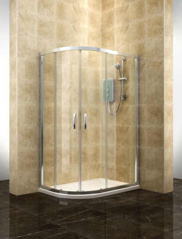 Cooke and Lewis Deluvio Off-Set Quadrant Shower Enclosure (H)1900 x (W)1200 x (D)800mm
