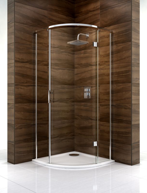 Cooke & Lewis Cascata Quadrant Shower Enclosure (H)1995 x (W)800 x (D)800mm Clear Glass