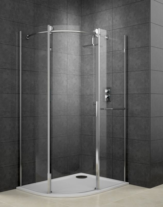 Cooke & Lewis Eclipse Right Handed Offset Quadrant Shower Enclosure With Single Sliding Door (H)2000 x (W)1200 x (D)900mm