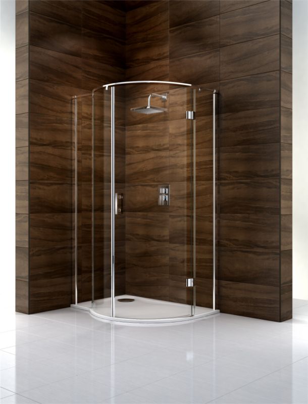 Cooke & Lewis Cascata P-Shaped Right Handed Shower Enclosure (H)1995 x (W)1200 x (D)900mm