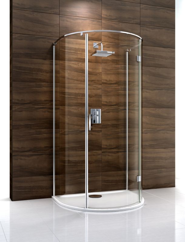 Cooke & Lewis Cascata D-Shaped Shower Enclosure (H)1995 x (W)1100 x (D)900mm