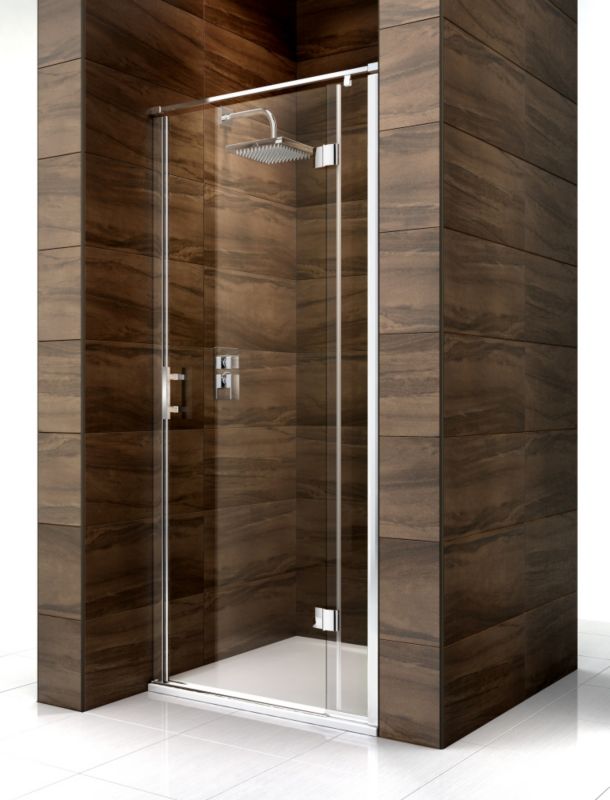 Cooke & Lewis Cascata Hinged Door Shower Enclosure Smoked Glass(W)900 x (D)900 x (H)1995mm