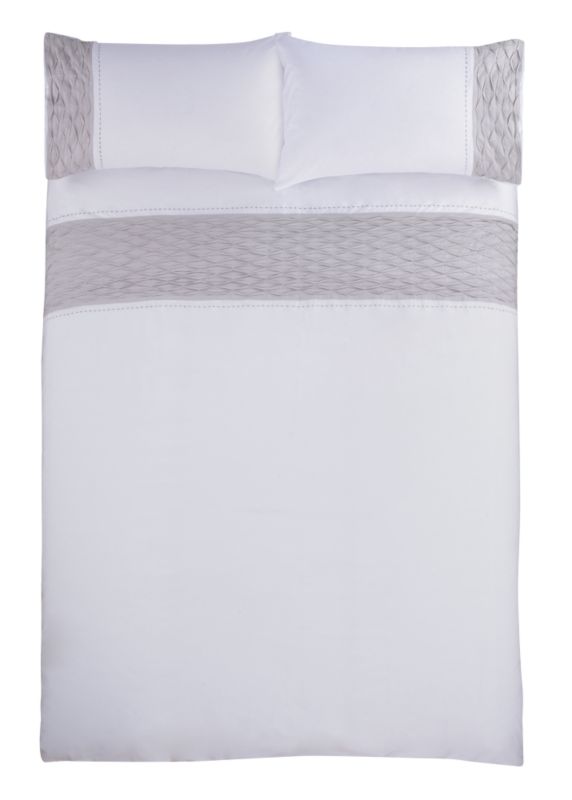 Colours Collection By Bandq Woodlands Double Embroidered Duvet Set White/beige