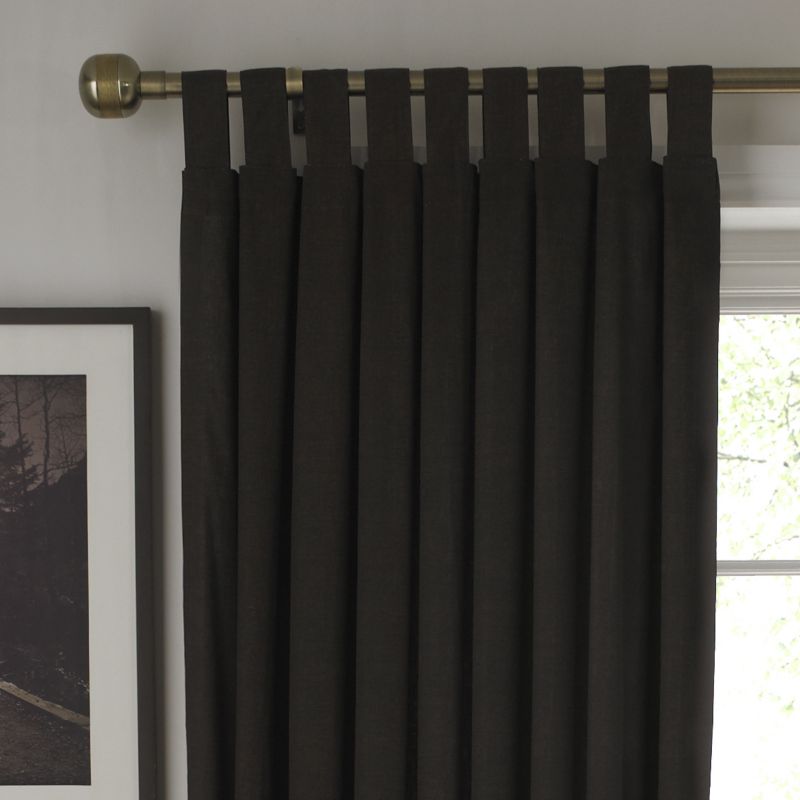 BandQ Tab Top Unlined Curtains Chocolate