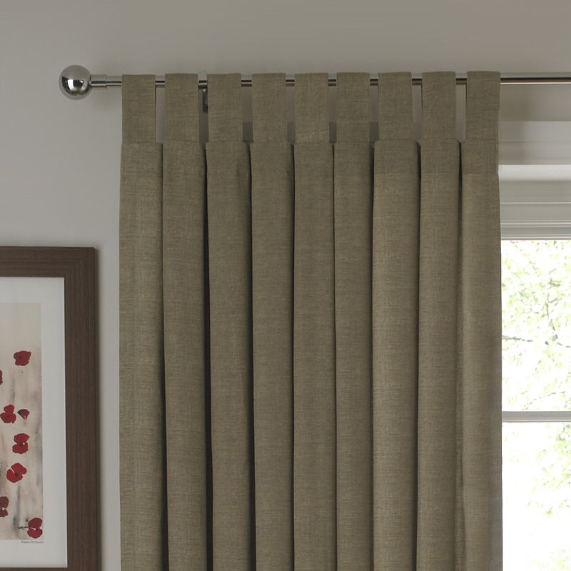 BandQ Tab Top Unlined Curtains Linen Effect